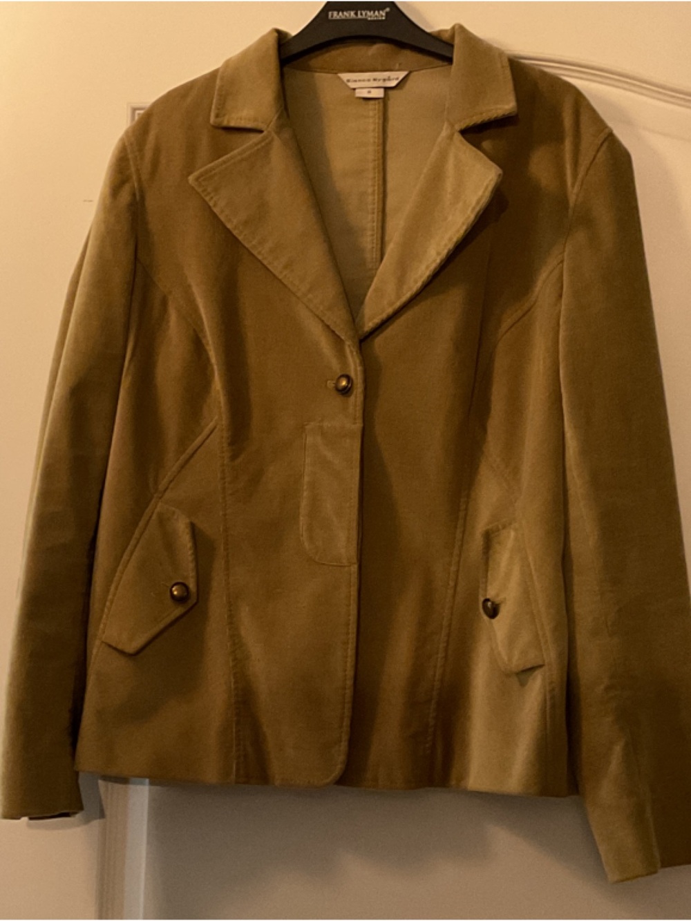 Women’s Bianca Nygard Design Olive Green Corduroy Blazer